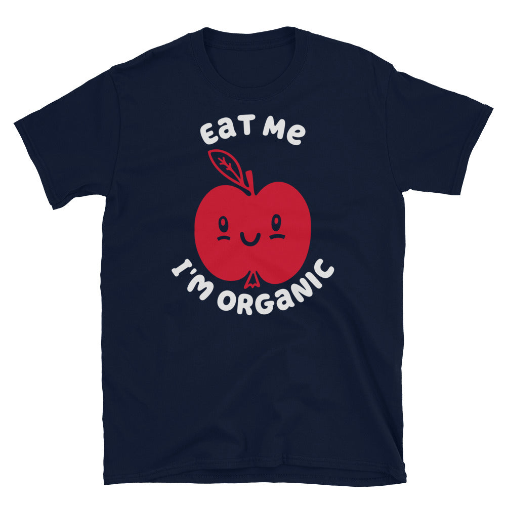 Eat Me I'm Organic Apple TShirt - Navy Color - https://ascensionemporium.net
